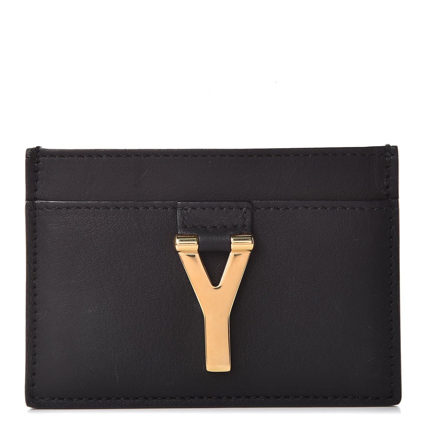 Calfskin Classic Y Card Case Black