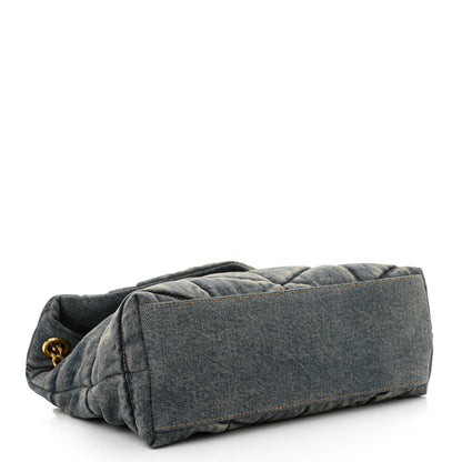 Givenchy Denim Quilted Small Loulou Puffer Monogram Chain Satchel Rodeo Blue 4 of 10