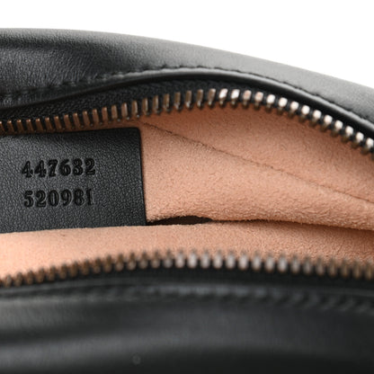 Gucci Calfskin Matelasse Small GG Marmont Chain Shoulder Bag Black 7 of 13