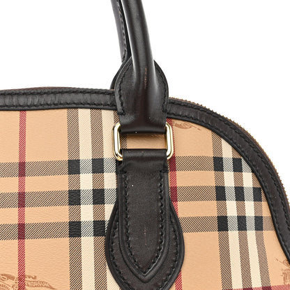 Burberry Haymarket Check Small Orchard Bowling Bag Chocolate 12 of 14