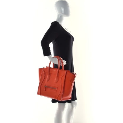 Celine Smooth Calfskin Mini Luggage Orange 2 of 26