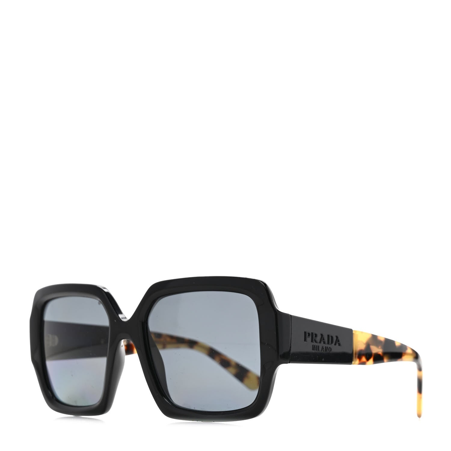Prada Oversized Monochrome Sunglasses SPR 21X Black Tortoise 1 of 8