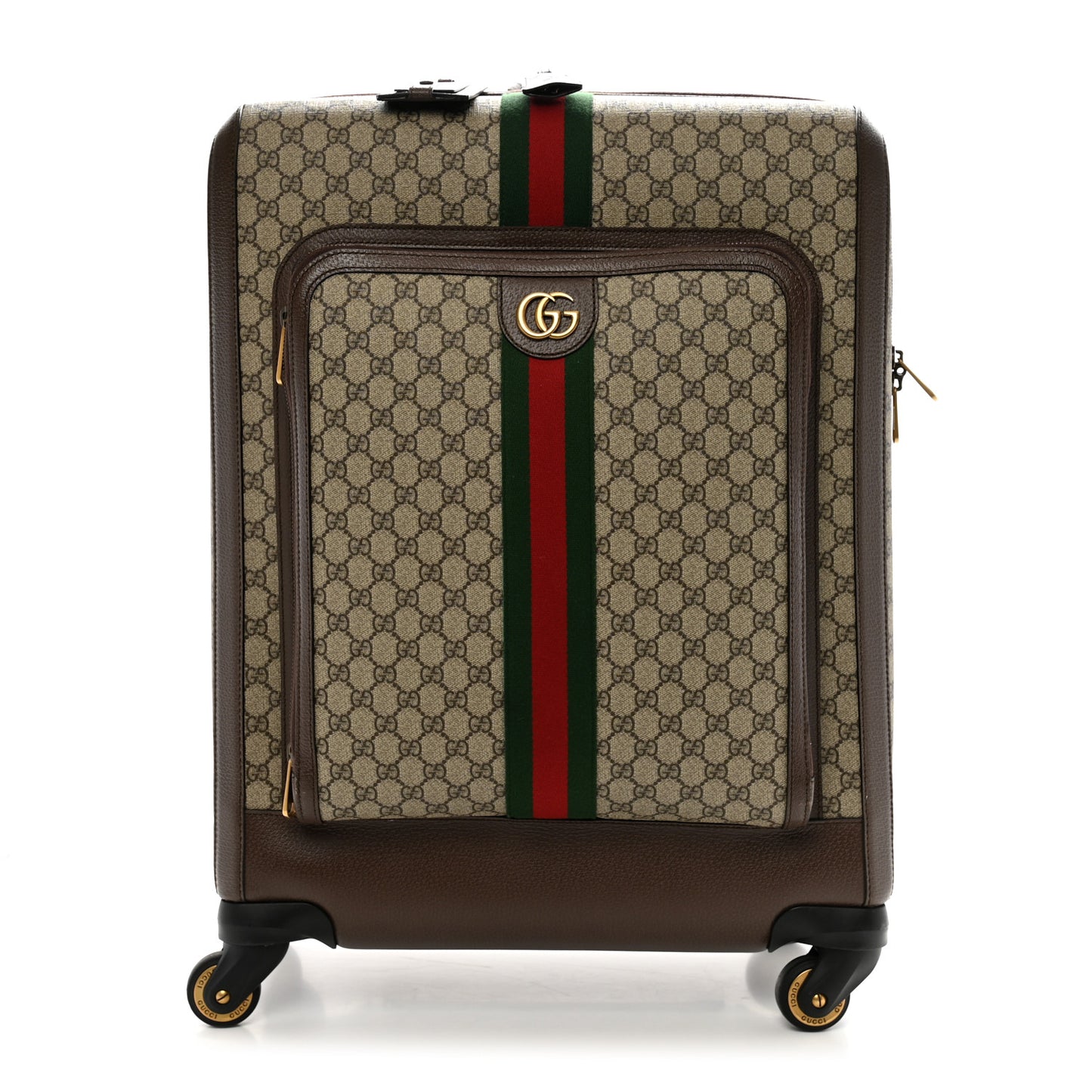 GG Supreme Monogram Web Medium Savoy Trolley Beige Ebony
