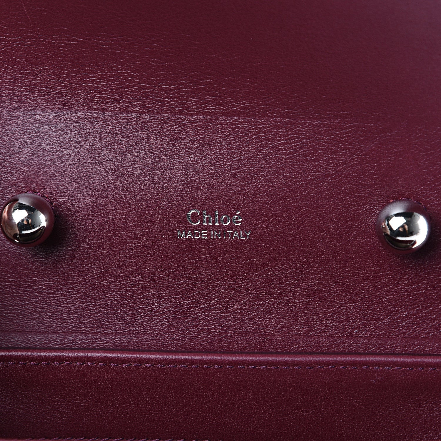 Chloe Calfskin Embossed Small Aby Lock Brown Purple 5 of 10