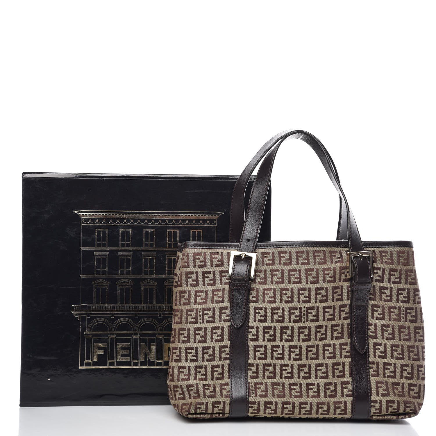 Fendi Zucchino Small Tote Brown 11 of 11