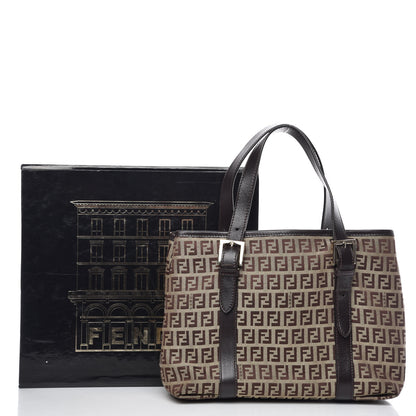 Fendi Zucchino Small Tote Brown 11 of 11