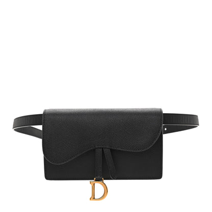Christian Dior Grained Calfskin Saddle Belt Bag Black 1 of 11