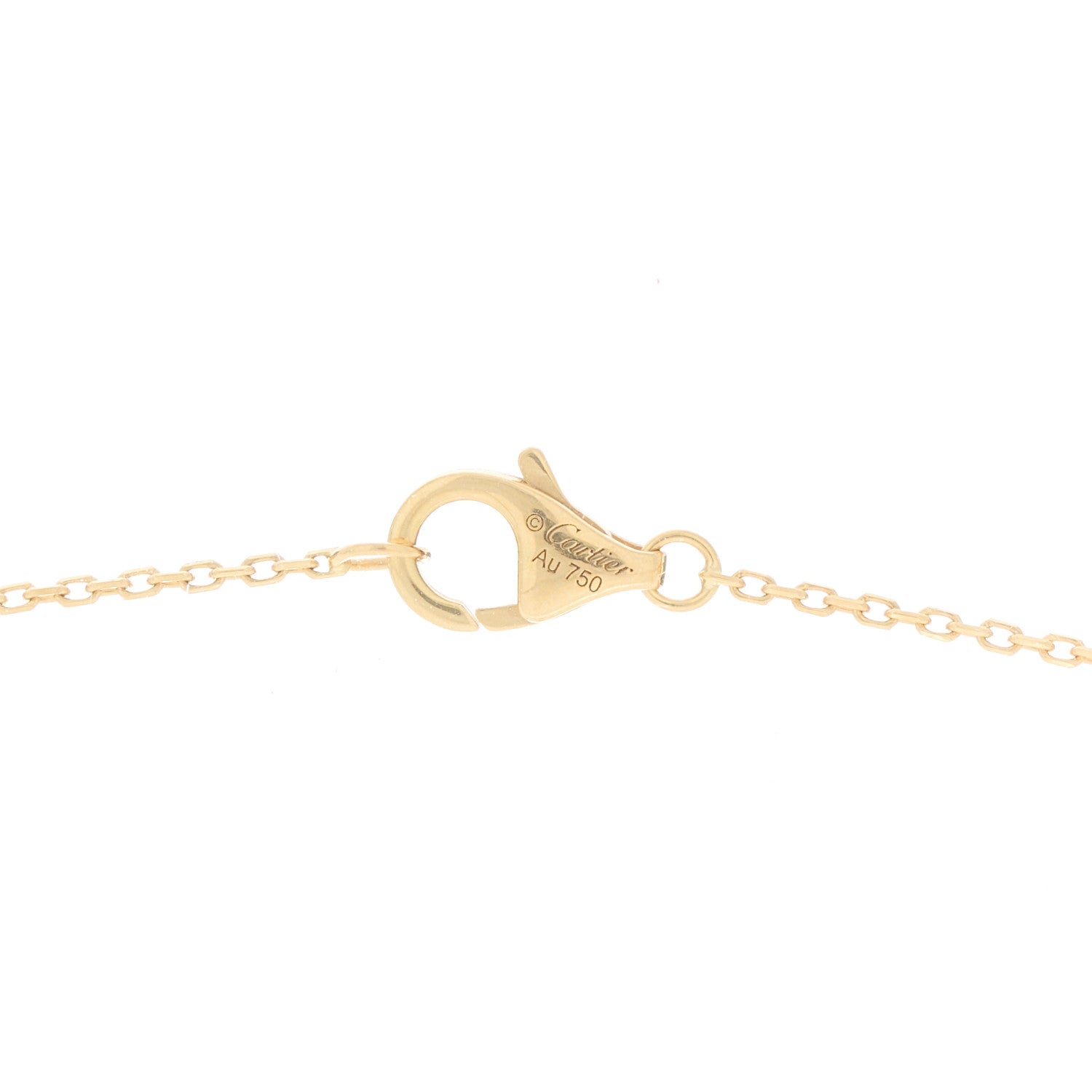 Cartier 18K Yellow Gold Diamond Mother of Pearl XS Amulette de Cartier Pendant Necklace 4 of 5