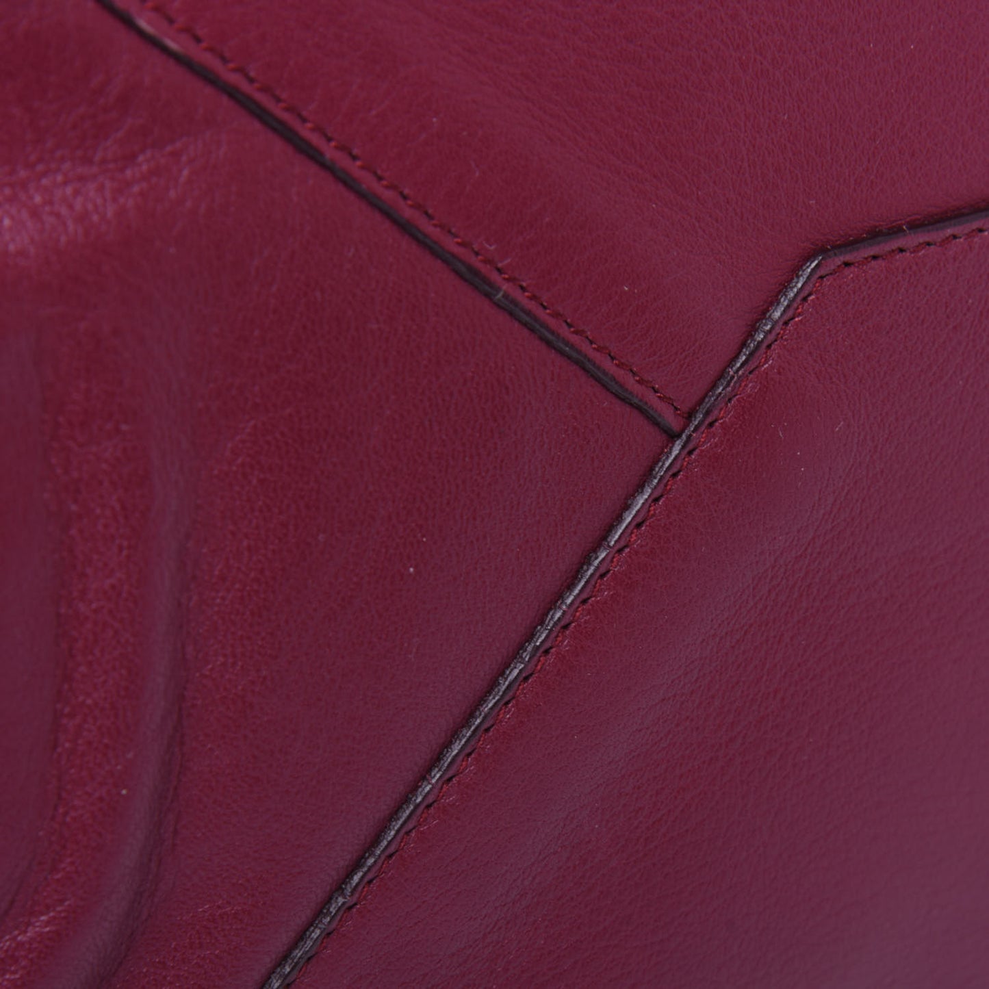 Veau Papier Classic Silver Hardware A4 Zip Around Tote Rouge Pourpre