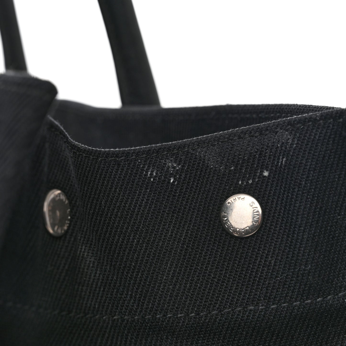 Linen Calfskin Rive Gauche Tote Black
