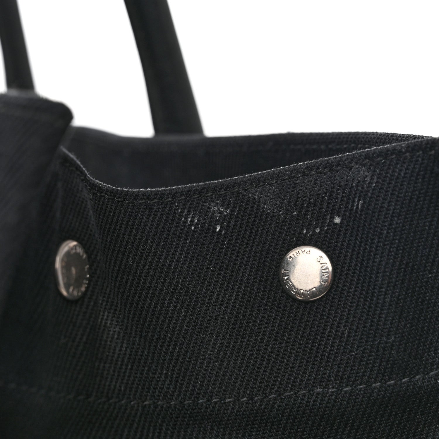 Saint Laurent Linen Calfskin Rive Gauche Tote Black 15 of 15
