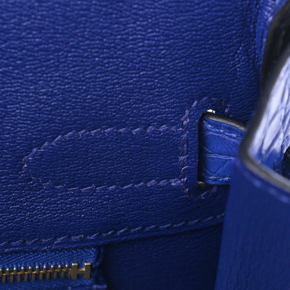 Hermes Matte Alligator Birkin 30 Bleu Electrique 20 of 32