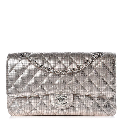Chanel Metallic Calfskin Pixel Effect Medium Double Flap Pinky Gold 1 of 12
