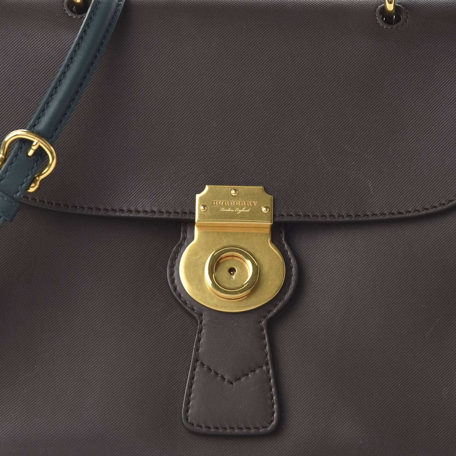 Burberry Trench Calfskin Medium DK88 Top Handle Bag Dark Chocolate 10 of 10