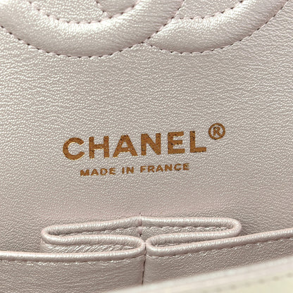 Chanel Iridescent Lambskin Quilted Medium Double Flap Ivory 6 of 9