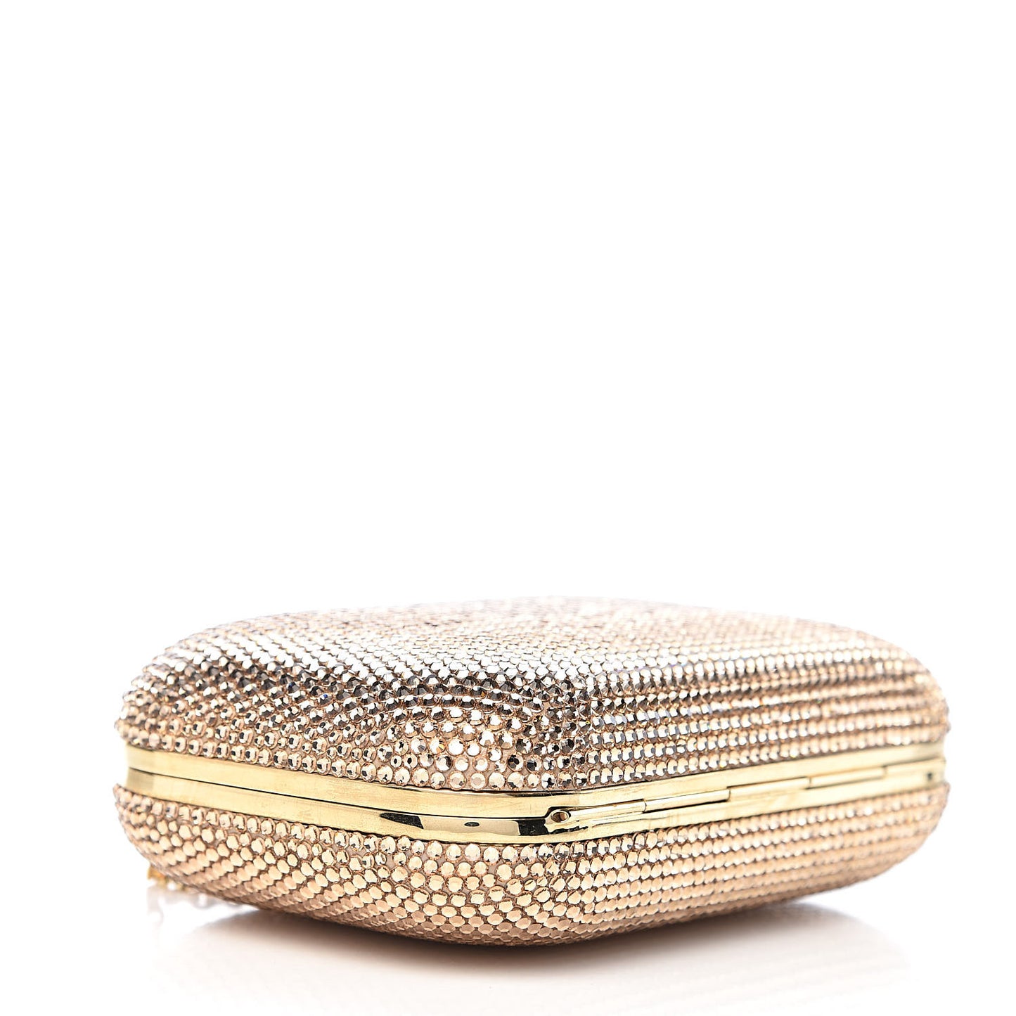 Swarovski Crystal Minaudiere Clutch Gold
