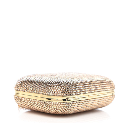 Judith Leiber Swarovski Crystal Minaudiere Clutch Gold 4 of 9