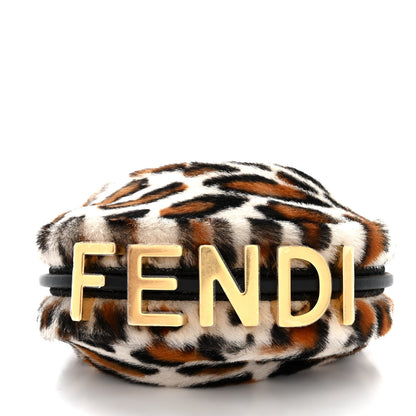 Fendi Sheepskin Vitello Grace Pony Hair Ocelot Nano Fendigraphy Hobo Charm Multicolor Black 10 of 10