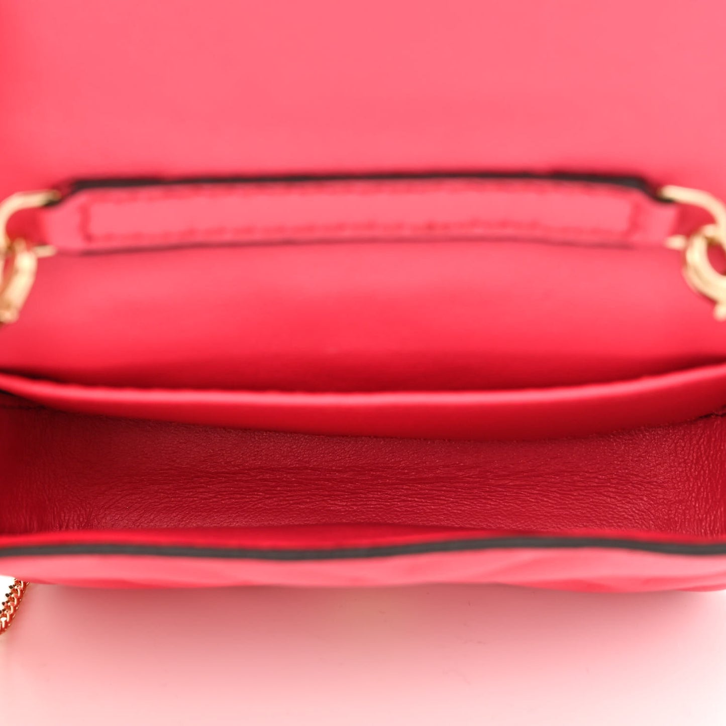 Nappa Matisse FF Embossed Nano Baguette Charm Lampone
