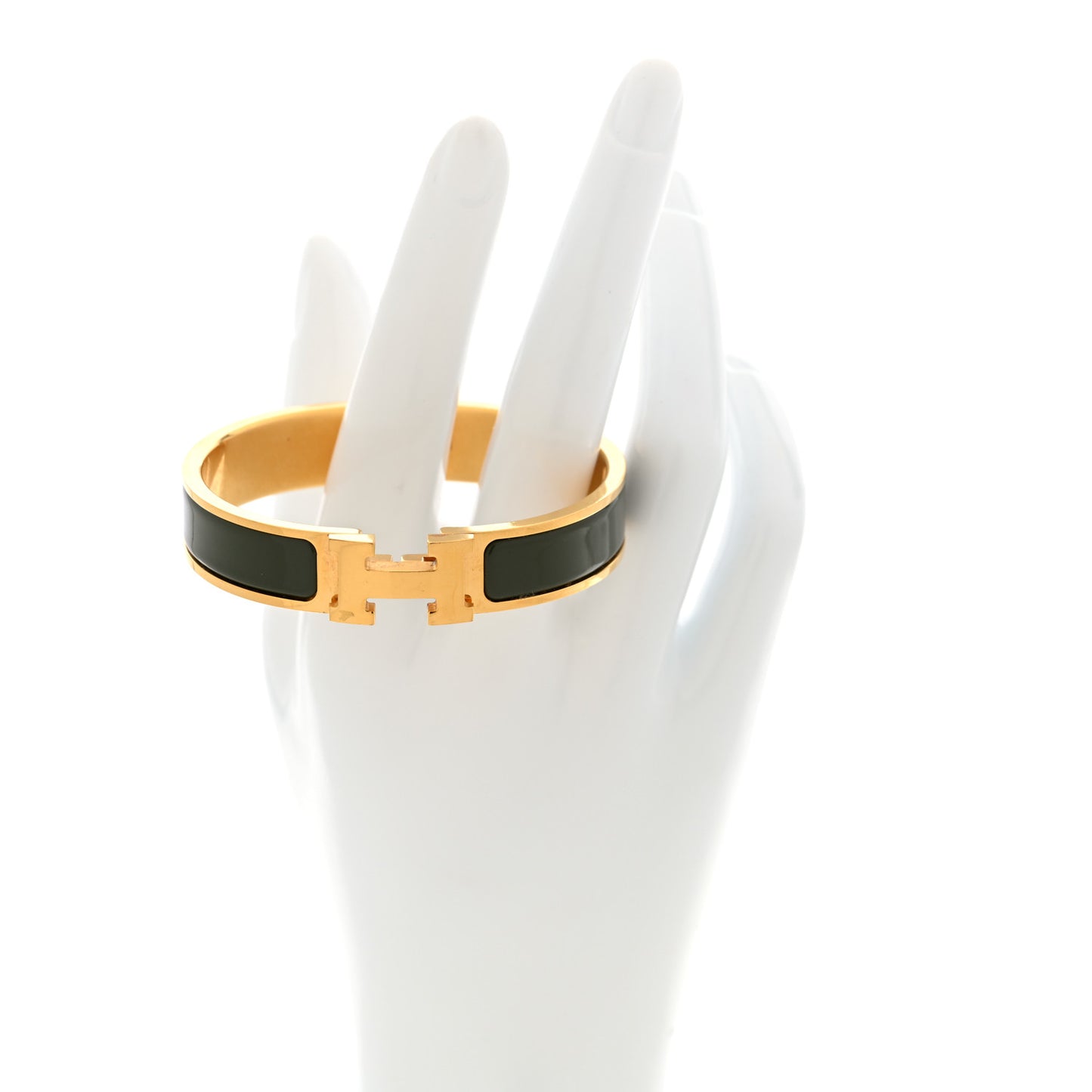 Enamel Narrow Clic Clac H Bracelet PM Loden