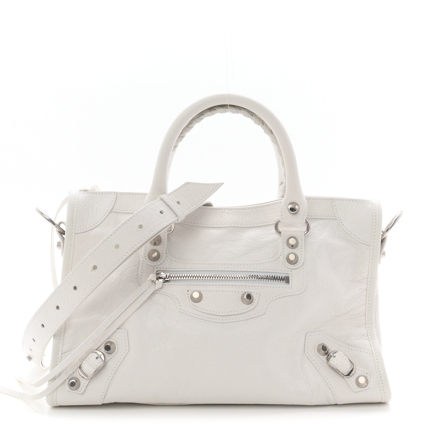 Balenciaga Agneau Arena Silver Hardware Small Le City Optic White 1 of 10