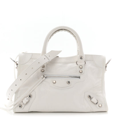 Balenciaga Agneau Arena Silver Hardware Small Le City Optic White 1 of 10