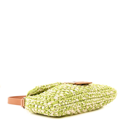 Fendi Woven Straw Baguette Green 4 of 14
