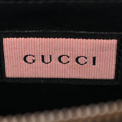Gucci Calfskin Matelasse GucciGhost GG Marmont Zip Around Wallet Black New Acquamarine 10 of 13