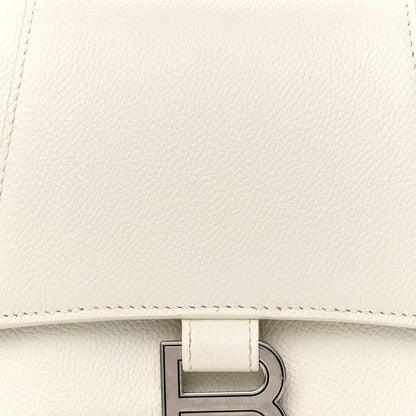 Balenciaga Grained Calfskin Small Hourglass Top Handle Bag White 8 of 15