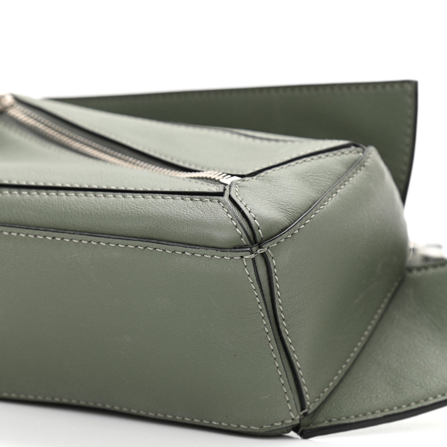 Calfskin Mini Puzzle Bumbag Dark Sage