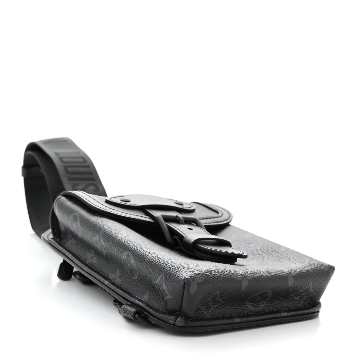 Louis Vuitton Monogram Eclipse Saumur Slingbag Black 4 of 10