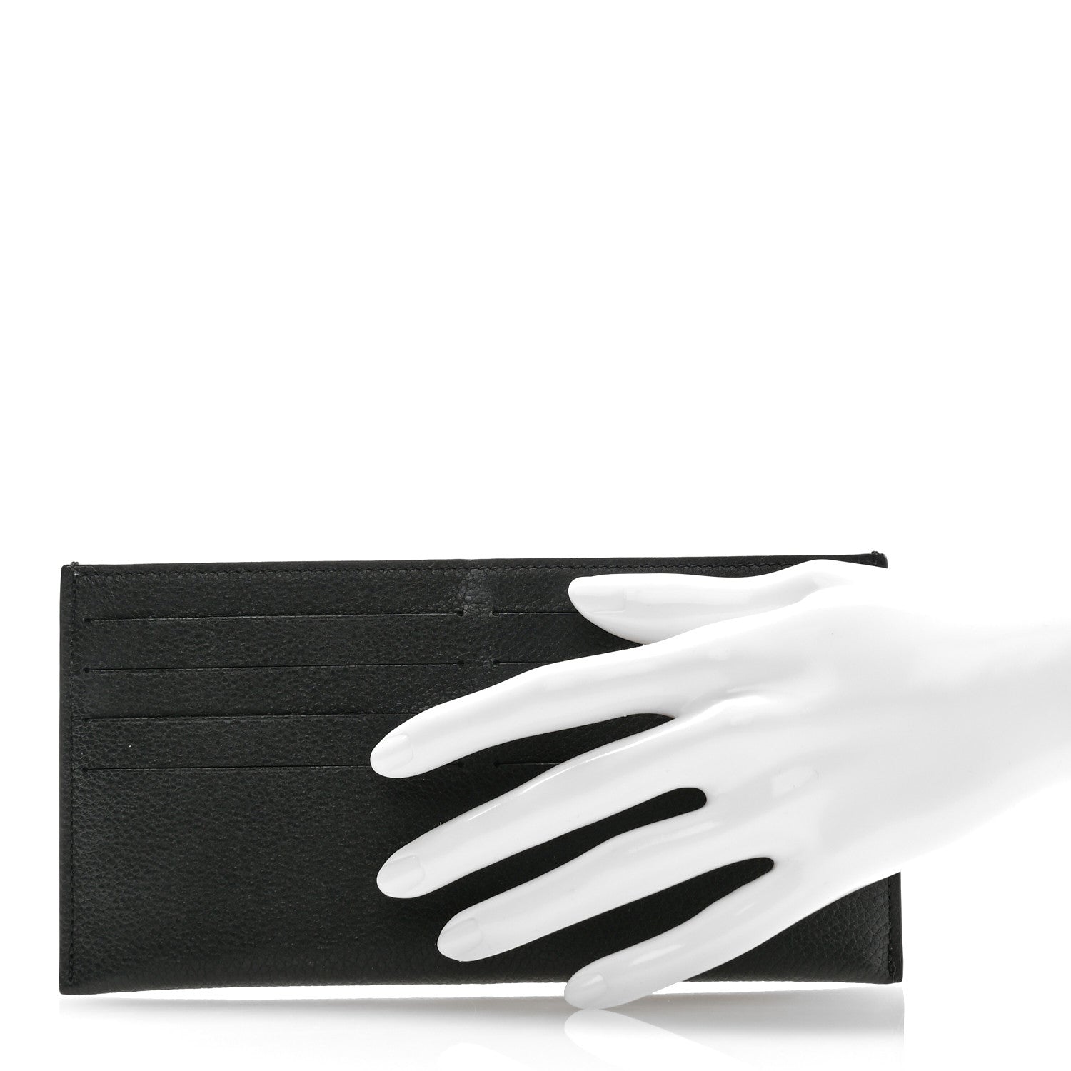 Louis Vuitton Calfskin Felicie Chain Wallet Card Holder Insert Black 2 of 7