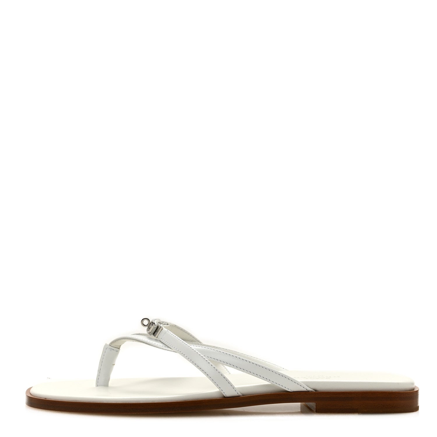 Hermes Calfskin Miss Sandals 37 White 1 of 9