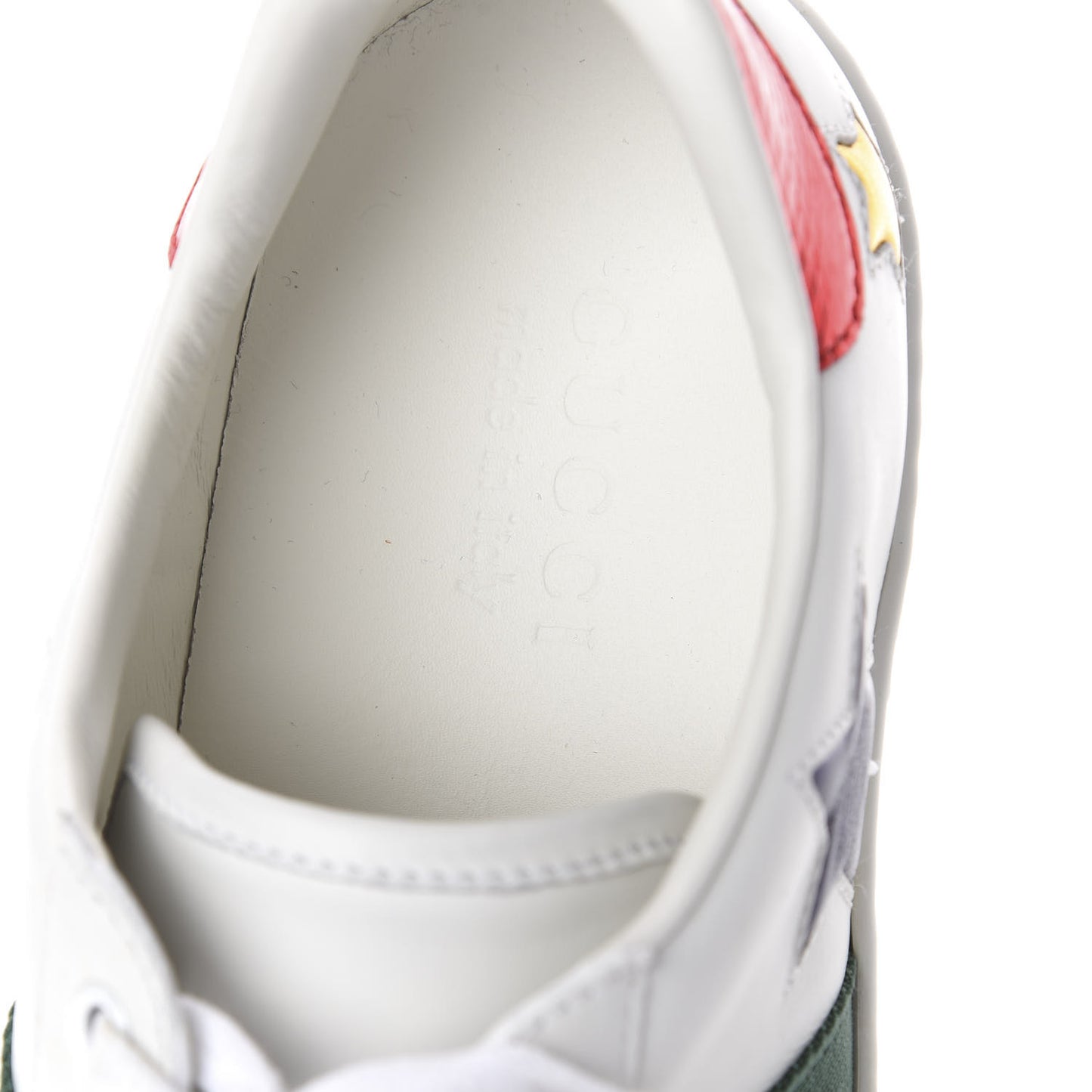 Calfskin Ayers Web Star Embroidered Mens Ace Sneakers 7 White Multi