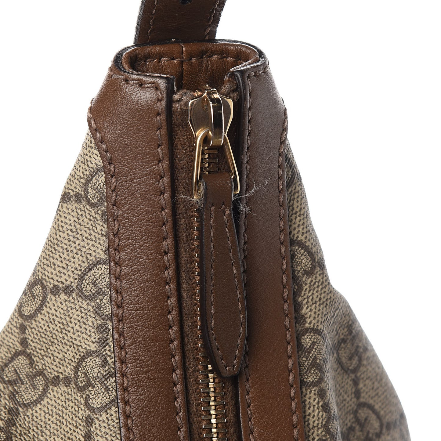 GG Supreme Monogram Margaux Calfskin Medium Nice Hobo Beige Ebony Acero
