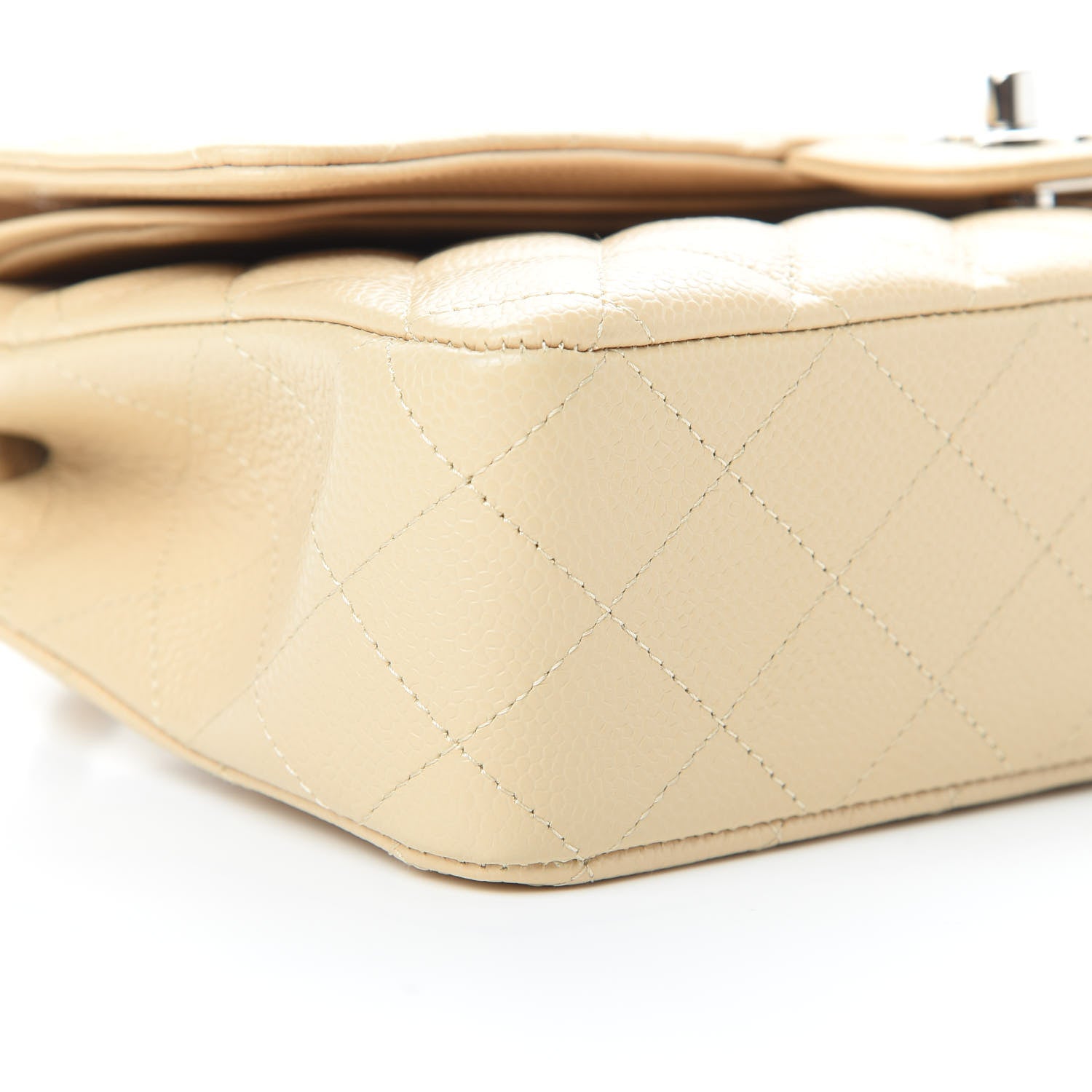 Chanel Caviar Quilted Medium Double Flap Beige 9 of 11