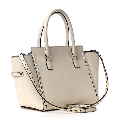 Valentino Garavani Vitello Small Rockstud Double Handle Tote Ivory 2 of 4