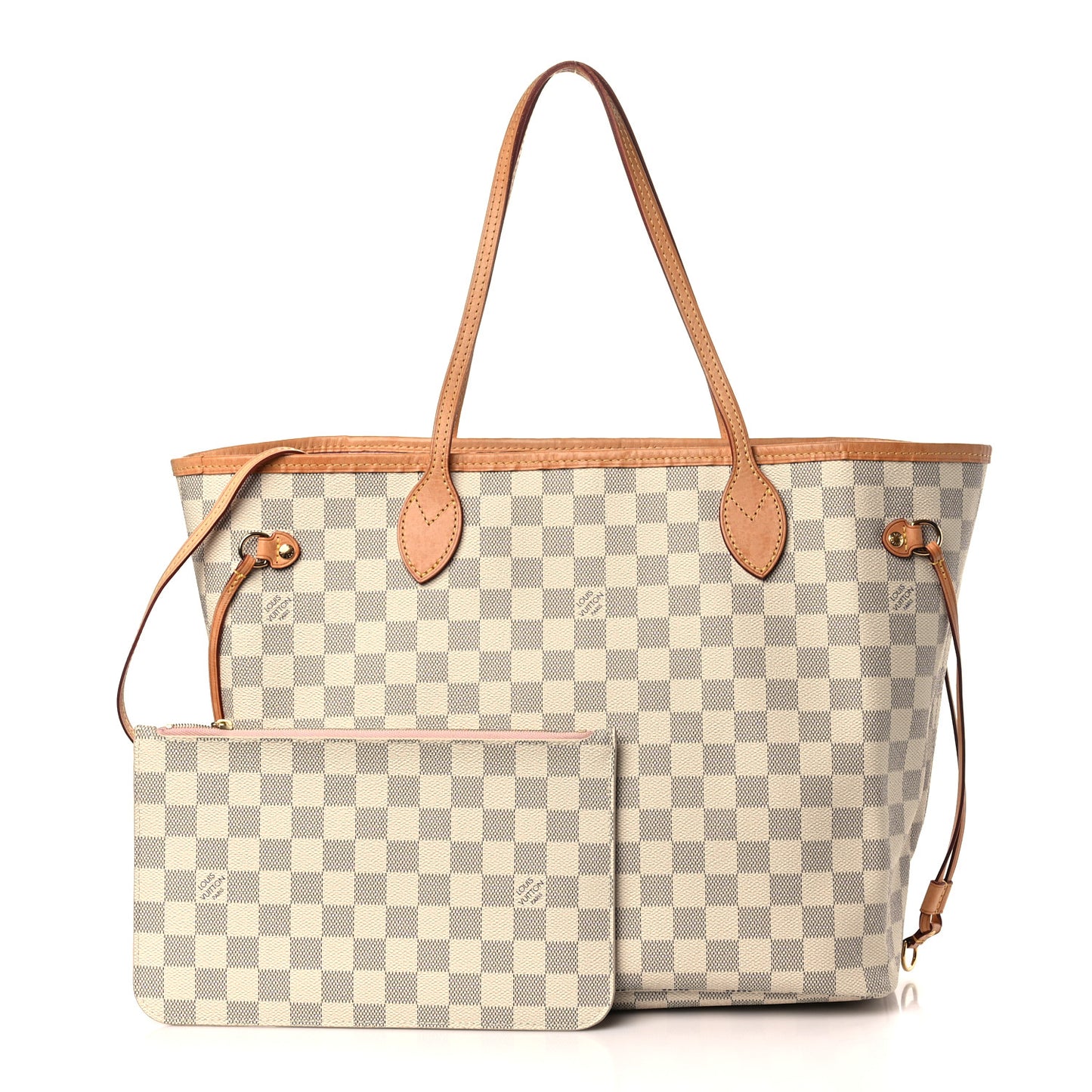 Damier Azur Neo Neverfull MM Rose Ballerine