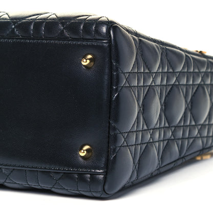 Christian Dior Lambskin Cannage Medium Lady Dior Black 6 of 10