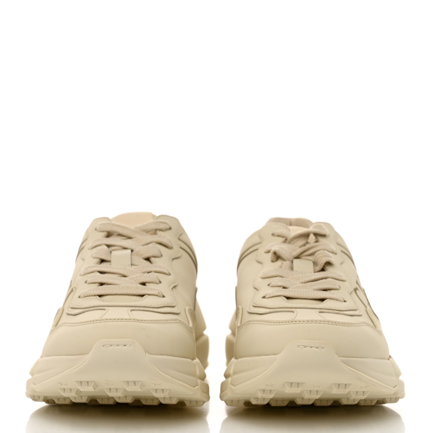 Calfskin Logo Womens Rhyton Sneakers 35 Ivory