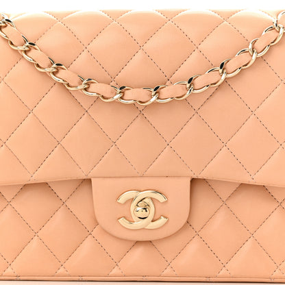 Chanel Lambskin Quilted Medium Double Flap Beige 8 of 11