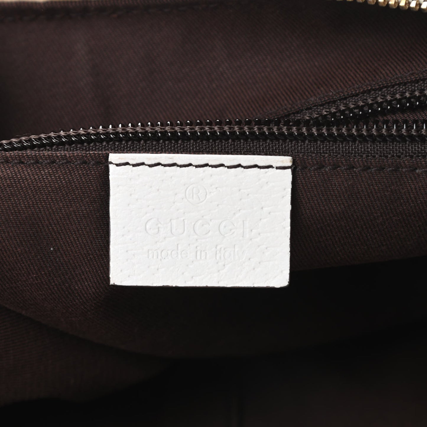 Monogram Web Medium Half Moon Hobo White