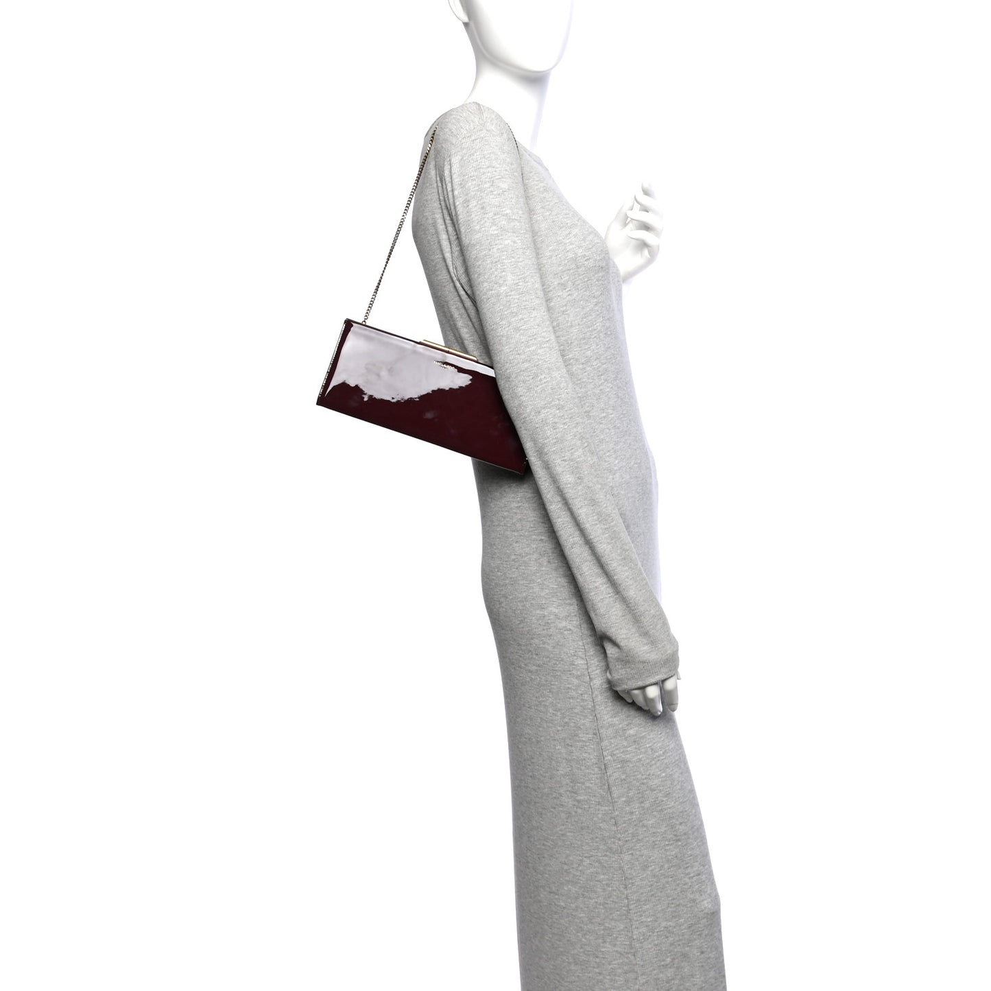 Patent Clutch Rouge