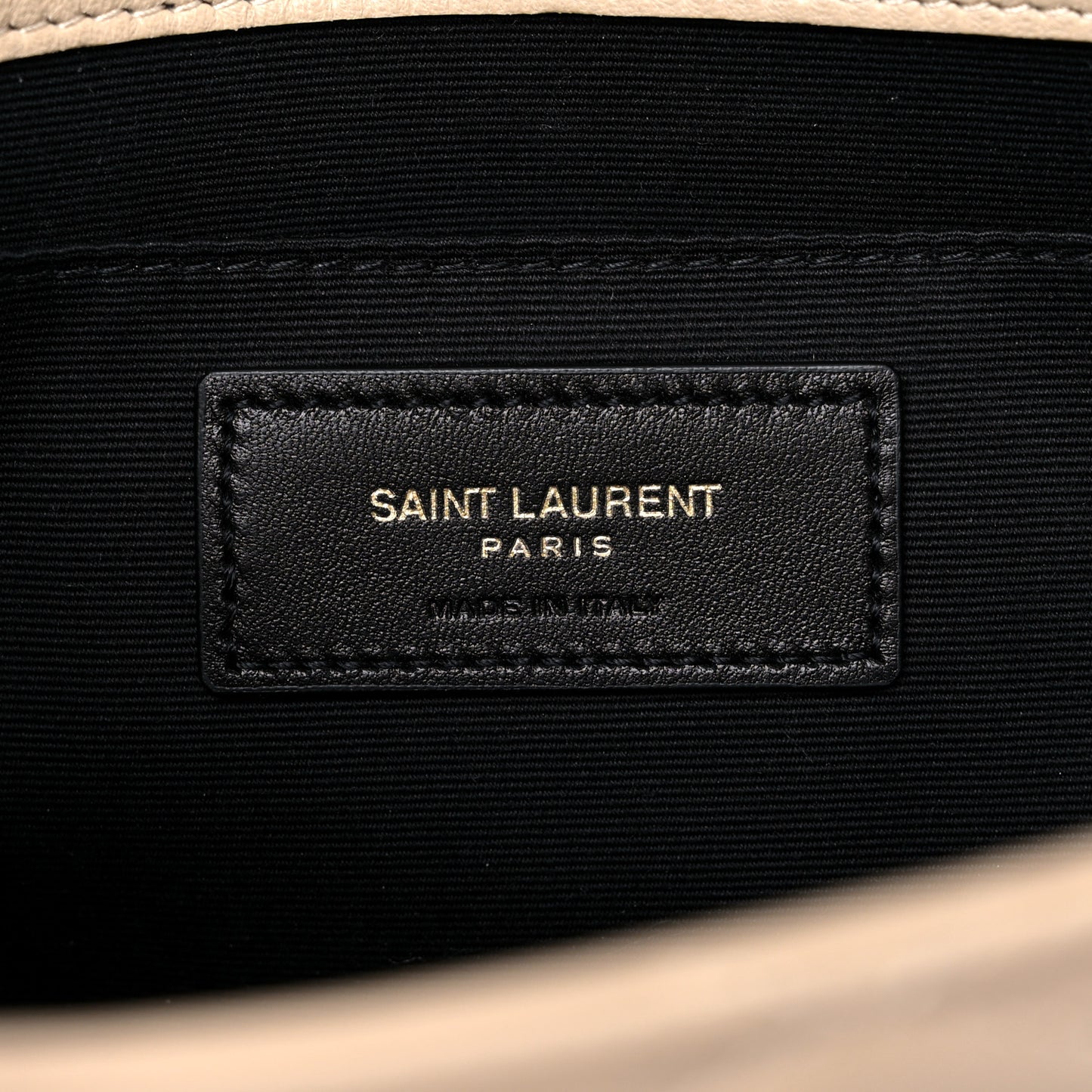 Lambskin Quilted Envelope Clutch Beige