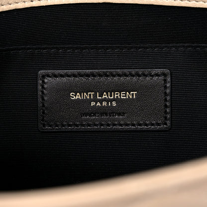 Saint Laurent Lambskin Quilted Envelope Clutch Beige 6 of 11