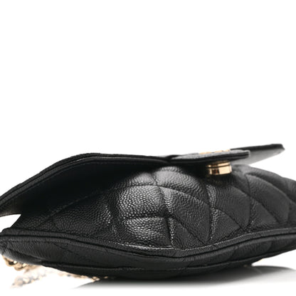 Chanel Caviar Fabric Graffiti Foldable Tote Bag With Chain Black Multicolor 15 of 19