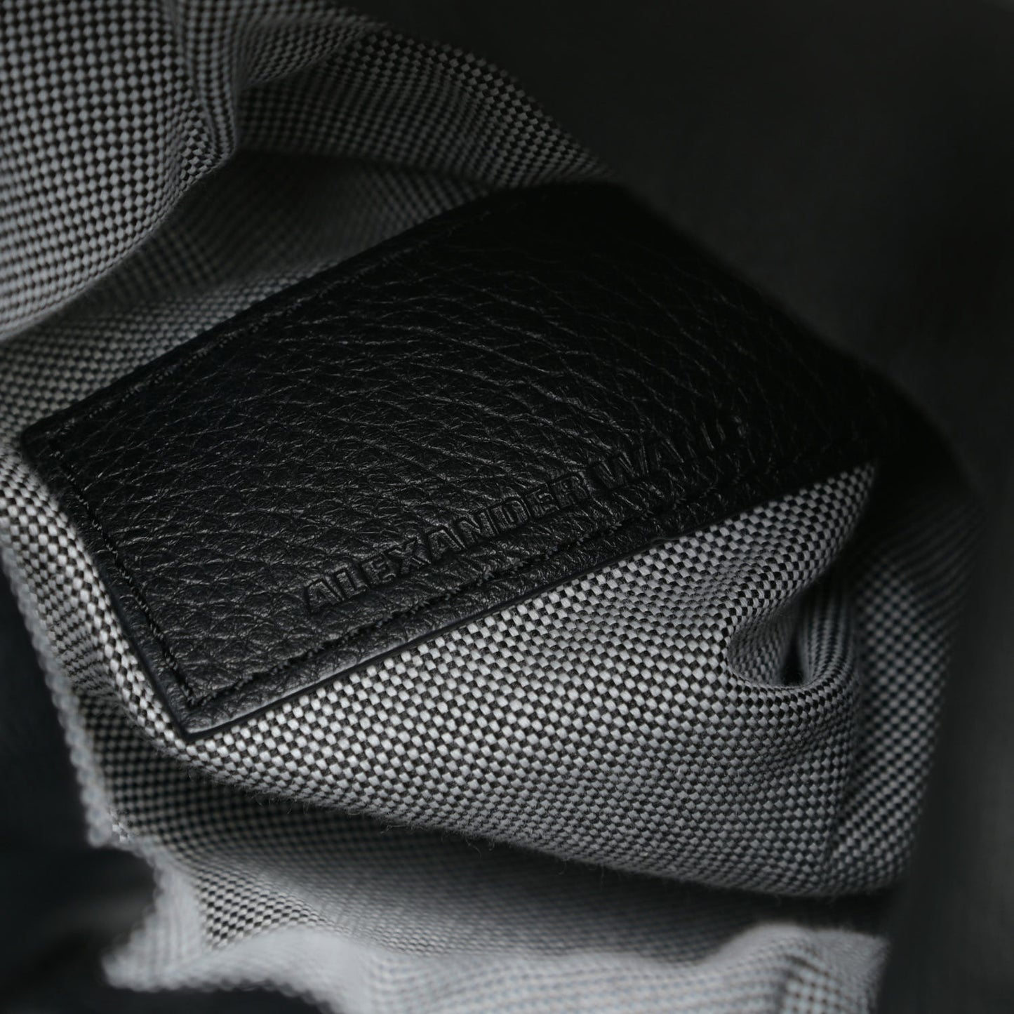 Grained Calfskin Attica Chain Backpack Black