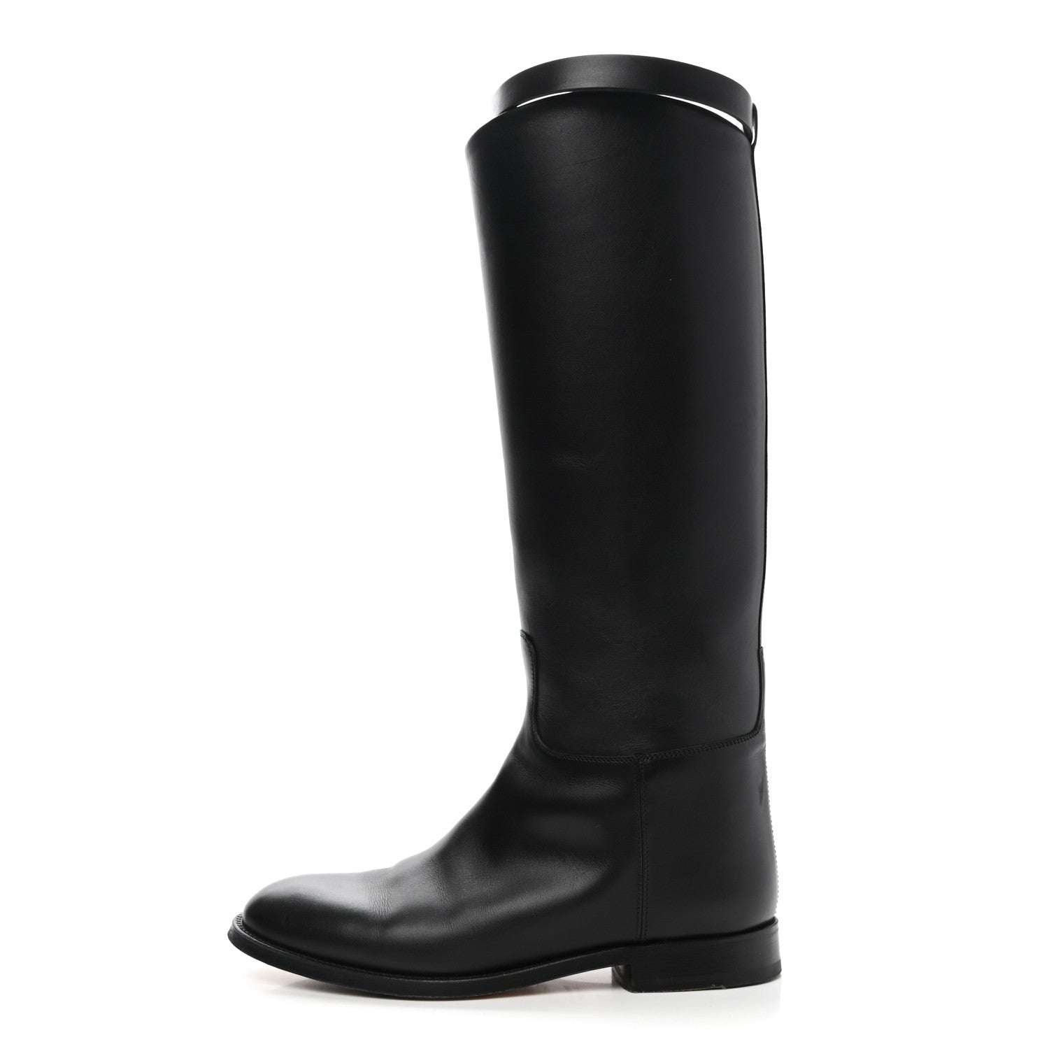 Hermes Box Kelly Jumping Boots 36.5 Black 1 of 7