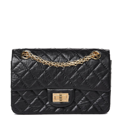 Chanel Aged Calfskin Quilted 2.55 Reissue Mini Flap Black 1 of 10