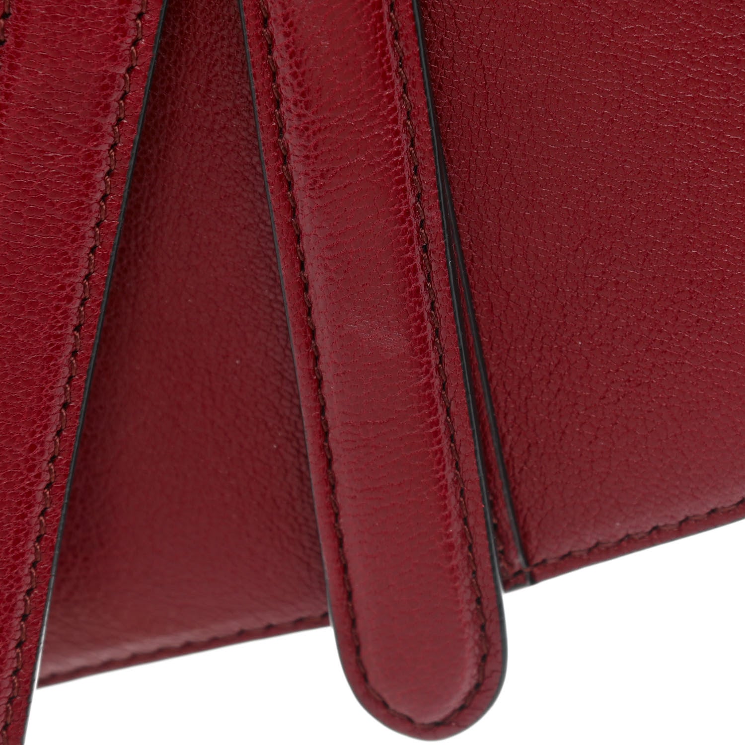 Christian Dior Grained Calfskin Saddle Bag Red 11 of 14